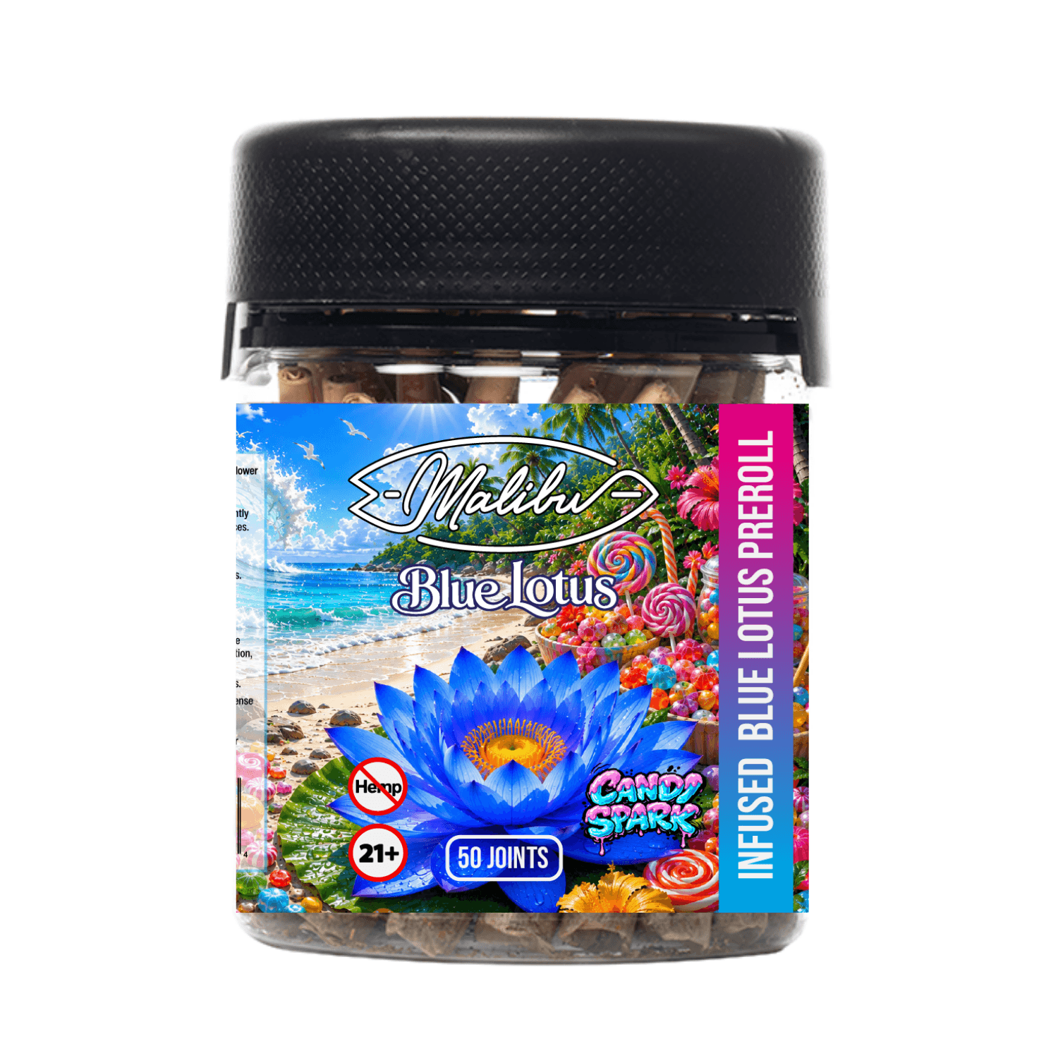 Blue Lotus - Candy Spark 50pk Infused Prerolls (Case/32)