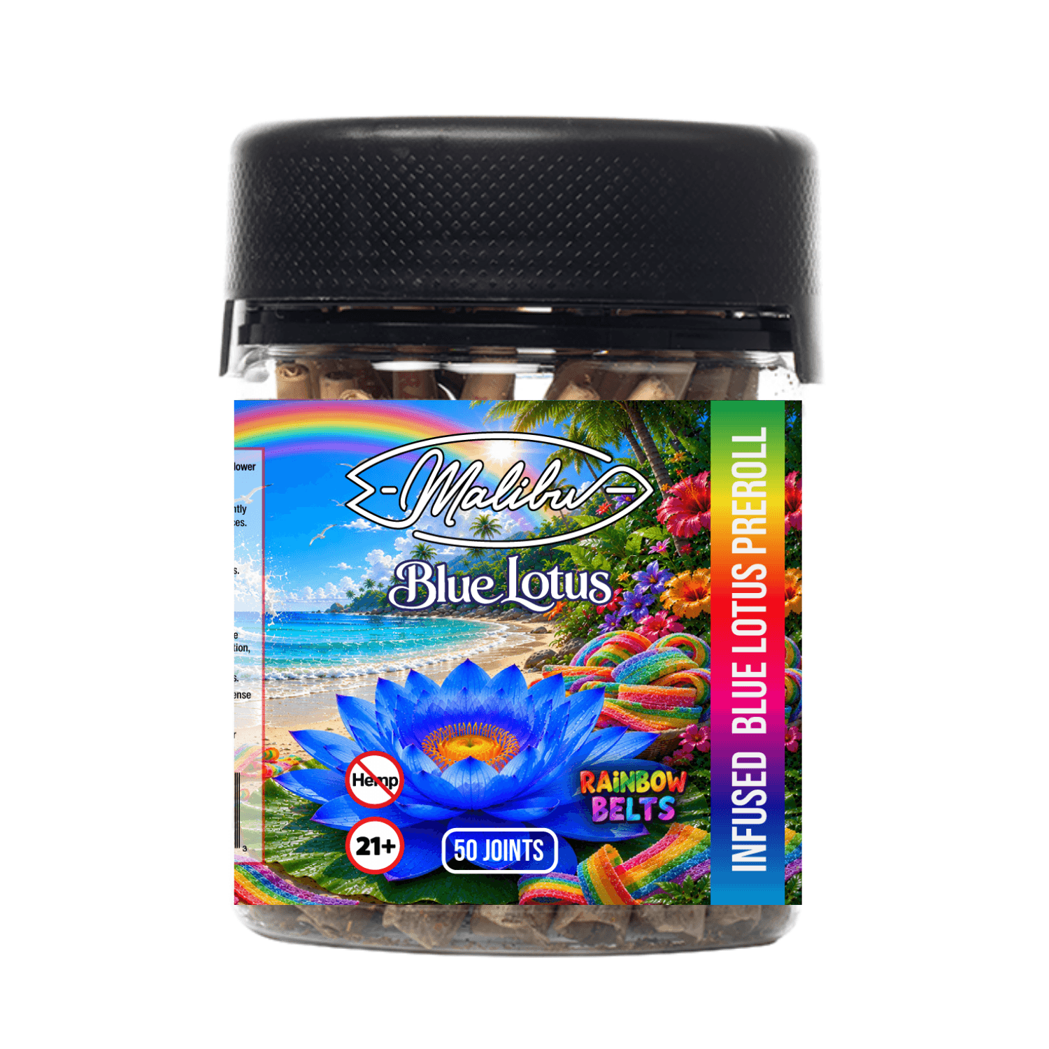 Blue Lotus - Rainbow Belts 50pk Infused Prerolls (Case/32)